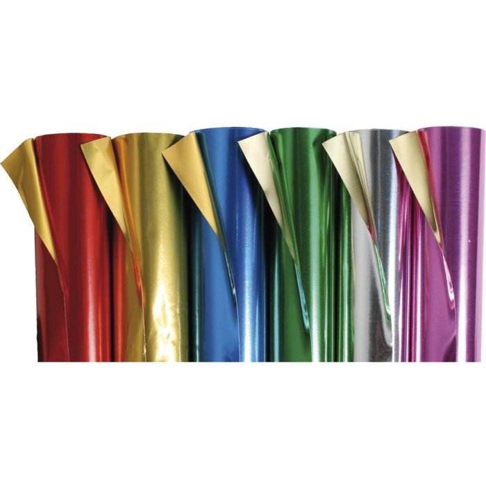 Clairefontaine 95599C Aluminium paper two-sided assorted roll 0.8x0.5m 90g/m²