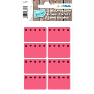 Self adhesive freezer labels - red, 6 sheets