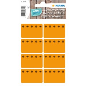 HERMA Self adhesive freezer labels - orange, 6 sheets