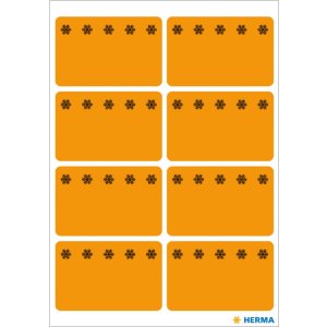 HERMA Self adhesive freezer labels - orange, 6 sheets