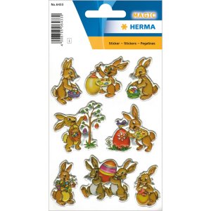 Decorative labels "Bunnies" - MAGIC, 1 sheet