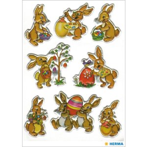 Decorative labels "Bunnies" - MAGIC, 1 sheet