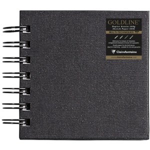 Sketchbook square Goldline, 10x10cm, 140g - Black