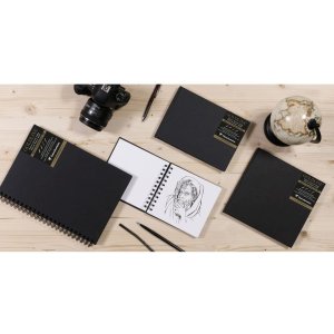 Sketchbook square Goldline, 10x10cm, 140g - Black