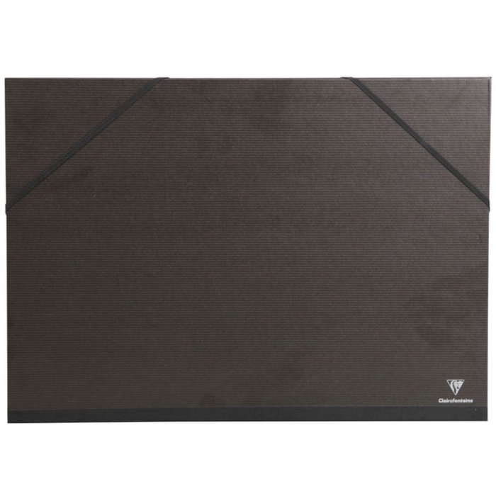 Drawing case KRAFT VERGÉ black for A4 format