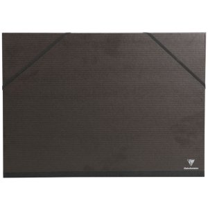 Drawing case KRAFT VERGÉ black for A4 format