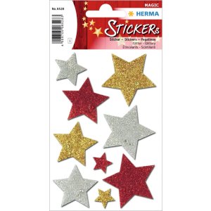 HERMA Decorative self adhesive STARS - glittering