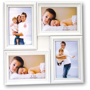 MALAGA gallery frame 4 photos 10x15 cm white