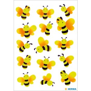 Neon stickers FUNNY BEE - 1 sheet