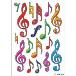 HERMA decorative labels "Musical Notes" - with...