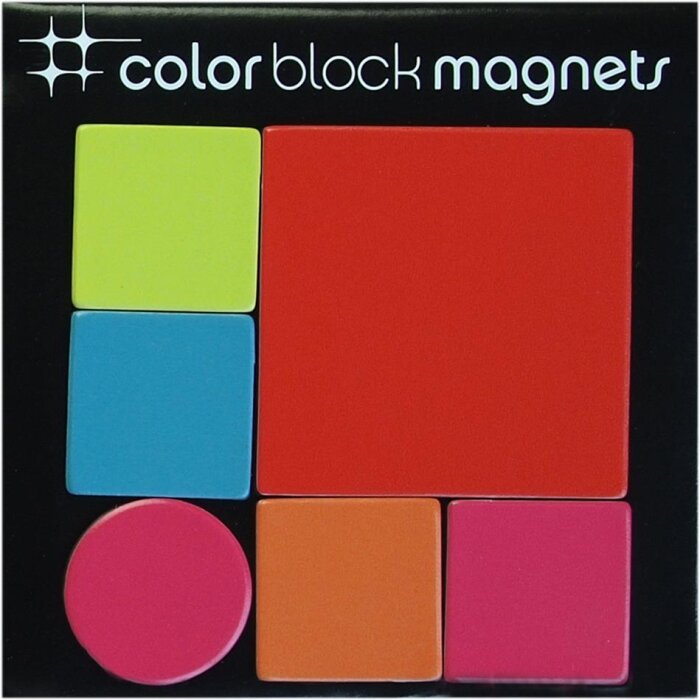 Color BLOCK vinyl magnets Mix 6 pieces