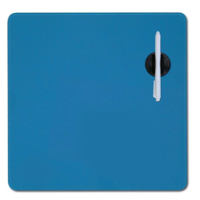 steel-blue magnetic glass panel DRY ERASE 38x38 cm