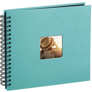 Fine Art Spiral Bound Album, 36 x 32 cm, 50 black pages, turquoise