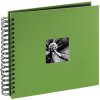 Fine Art Spiralbound Album, 28 x 24 cm, 50 black pages, apple-green