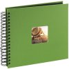 Fine Art Spiralbound Album, 28 x 24 cm, 50 black pages, apple-green