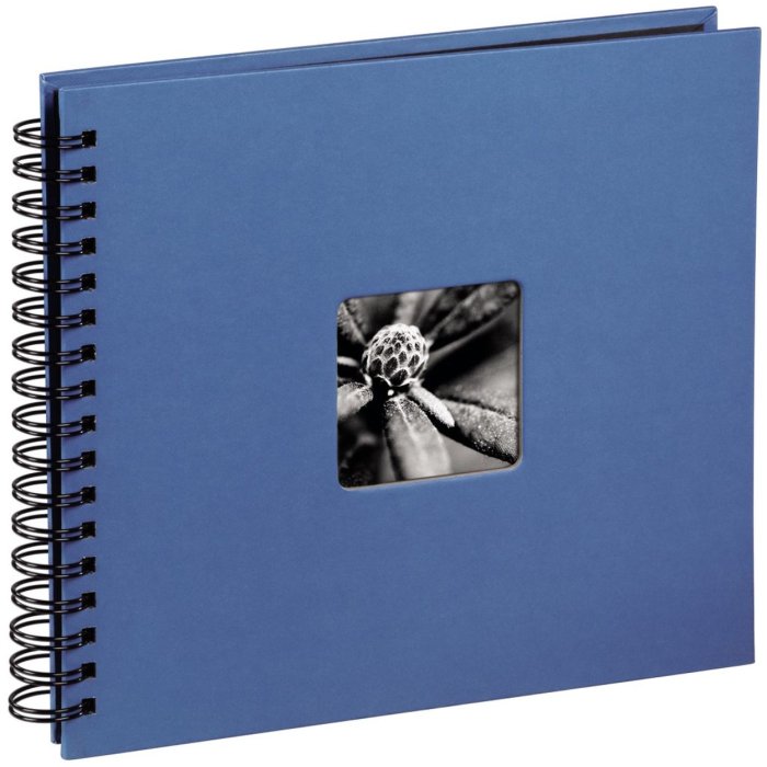 Fine Art Spiral Bound Album, 36 x 32 cm, 50 black pages, azure