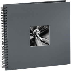 Fine Art Spiralbound Album, 36 x 32 cm, 50 black pages, grey