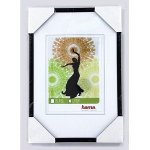 plastic frame Madrid 10x15 cm black