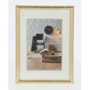 plastic frame Sevilla 13x18 cm gold