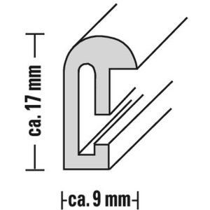 plastic frame Sevilla 13x18 cm grey
