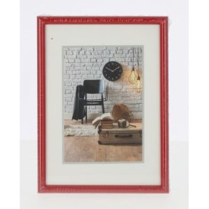 plastic frame Sevilla 13x18 cm red