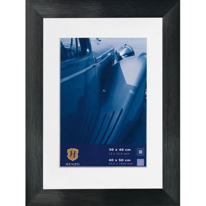 40x50 Aluminium Picture Frame with Passepartout black Lucerne