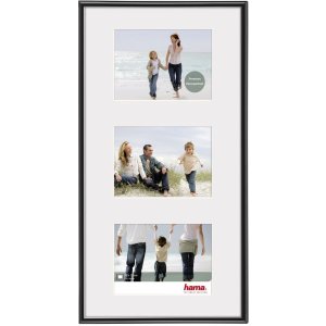 Gallery frame Madrid 3 photos 10x15 cm black