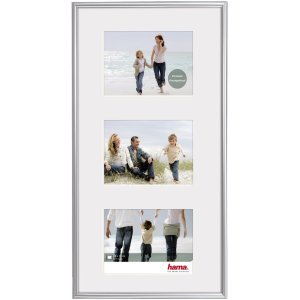 Gallery frame Madrid silver 3 photos 13x18 cm