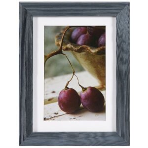 Deco wooden frame 13x18 cm blue