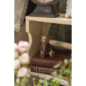 Decorative figure Bear sitting red 8x6x9 cm