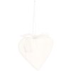 Wooden heart to hang 13x13 cm white