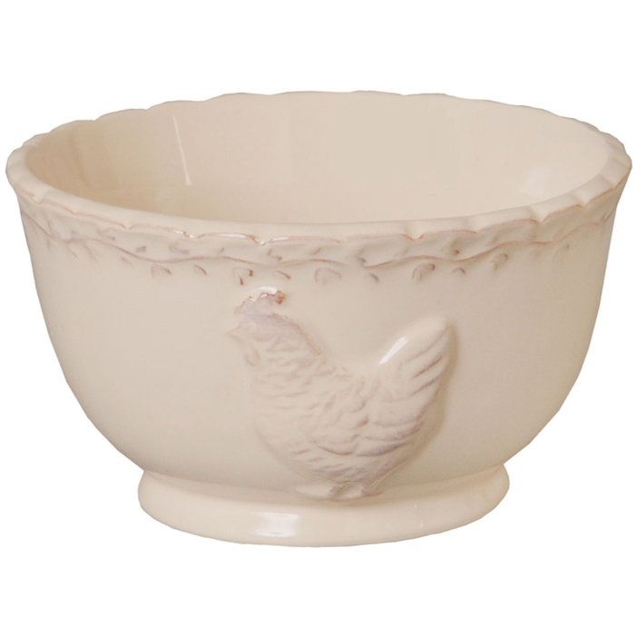 Clayre & Eef Breakfast Bowl HUHN Ø 13x7 cm - 350 ml