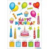 HERMA Birthday stickers with glitter 2 sheets