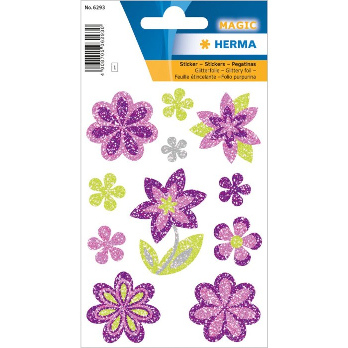 Shiny flower stickers Herma Diamond