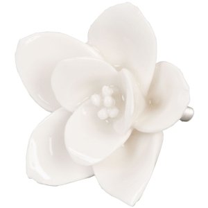 Furniture knob flower Ø 5,5 cm white