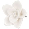 Furniture knob flower Ø 5,5 cm white