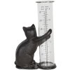 Precipitation gauge cat 9x5x16 cm brown