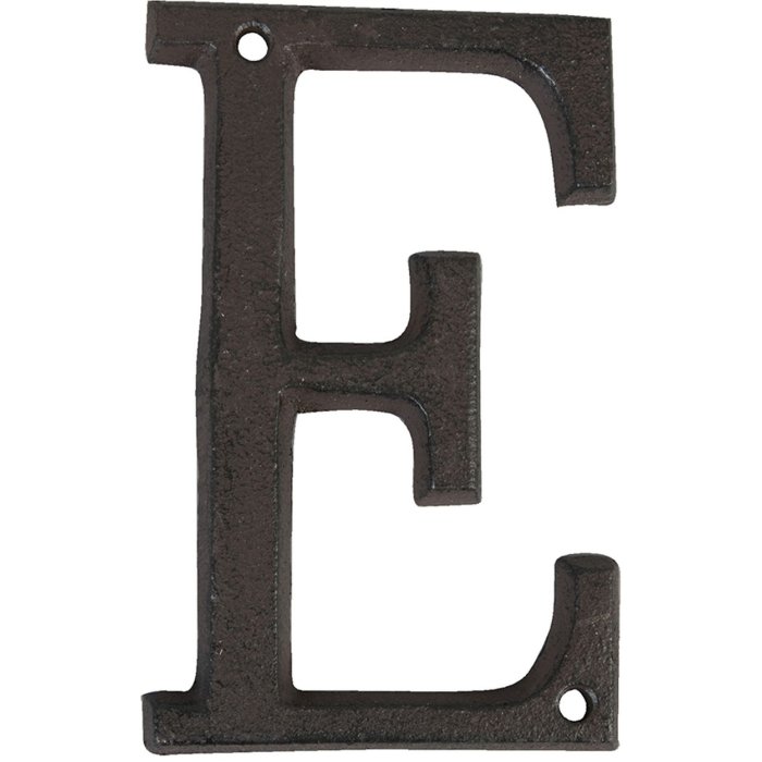 Letter E made of cast iron 13 cm