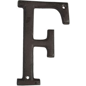 Letter F of cast iron 13 cm