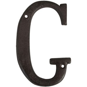 Letter G made of cast iron 13 cm