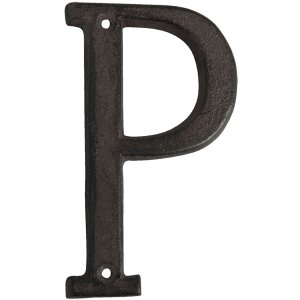 Letter P cast iron 13 cm