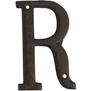 Letter R cast iron 13 cm