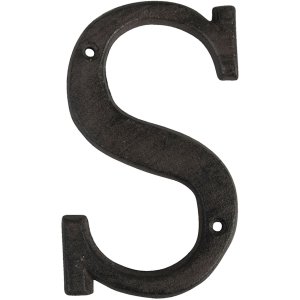 Letter S made of cast iron 13 cm