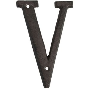 Letter V cast iron 13 cm