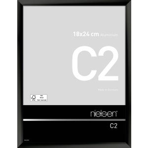 Nielse alu frame C2 Jet Polished Black 18x24 cm