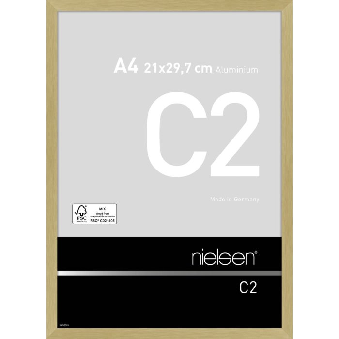 Nielse alu frame C2 Soft Frosted Gold 21x30 cm