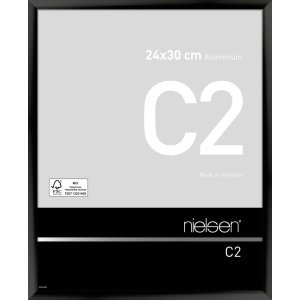 Nielse alu frame C2 Jet Polished Black 24x30 cm