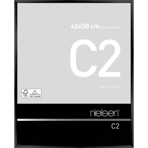 Nielse alu frame C2 Jet Polished Black 40x50 cm