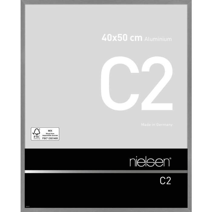 Nielse alu frame C2 Soft Frosted Grey 40x50 cm