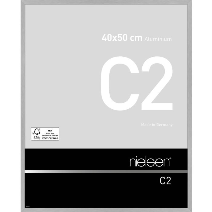 Nielse alu frame C2 Soft Frosted Silver 40x50 cm